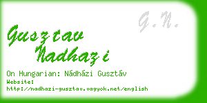 gusztav nadhazi business card