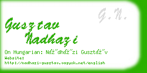 gusztav nadhazi business card